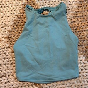 COPY - Sky blue Alo workout cropped tank
